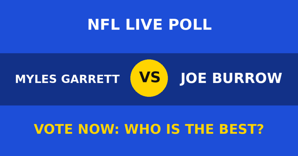 Myles Garrett vs Joe Burrow live poll