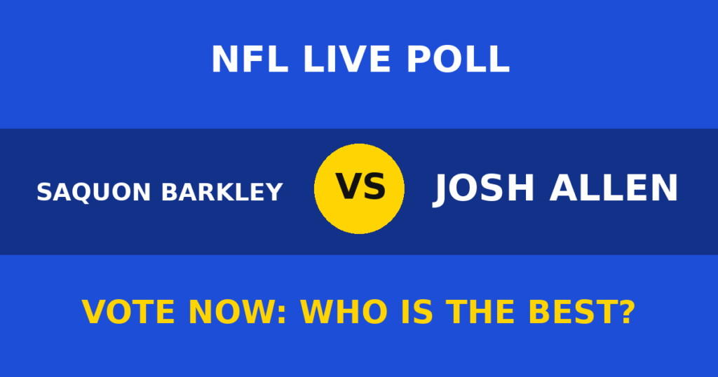 Saquon Barkley vs Josh Allen live poll