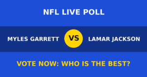 Myles Garrett vs Lamar Jackson live poll