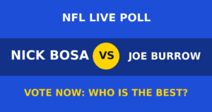 Nick Bosa vs Joe Burrow live poll