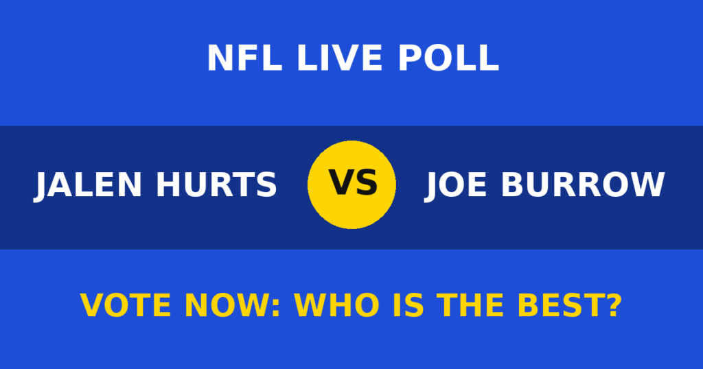 Jalen Hurts vs Joe Burrow live poll