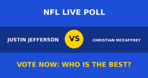 Justin Jefferson vs Christian McCaffrey live poll