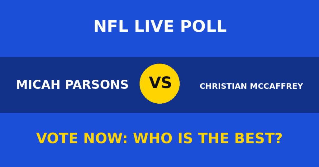 Micah Parsons vs Christian McCaffrey live poll
