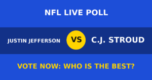 Justin Jefferson vs C.J. Stroud live poll
