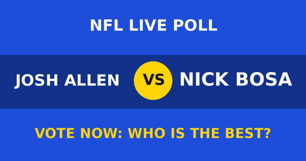 Josh Allen vs Nick Bosa live poll