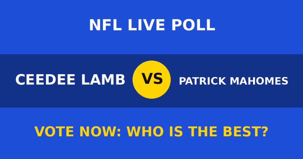 CeeDee Lamb vs Patrick Mahomes Live Poll: Vote Now Who Is the Best? 1 CeeDee Lamb vs Patrick Mahomes Live Poll: Vote Now Who Is the Best? CeeDee Lamb vs Patrick Mahomes live poll