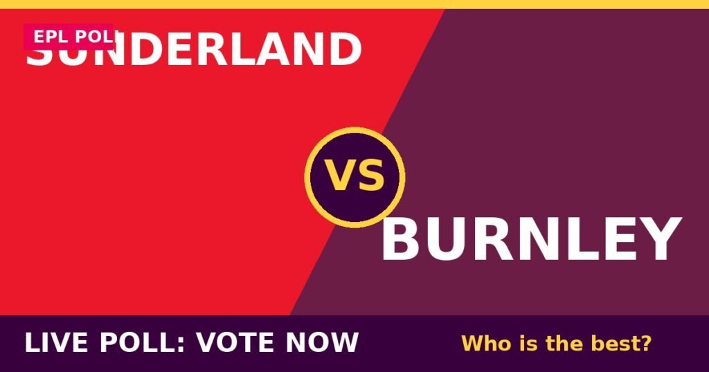 Sunderland vs Burnley Live Poll: Vote Now – Who Is the Best? 1 Sunderland vs Burnley Live Poll: Vote Now – Who Is the Best? Sunderland vs Burnley live poll - vote now