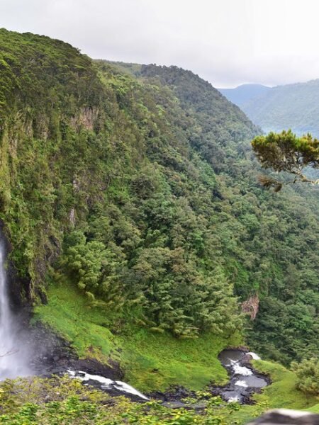 Peaceful Waterfall Scene In Aberdare National Park Trail:
