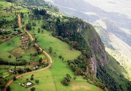 Panoramic view of Rift Valley escarpment Kenya