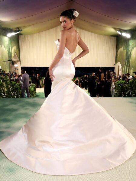 Kylie Jenner Dresses:in a white dress