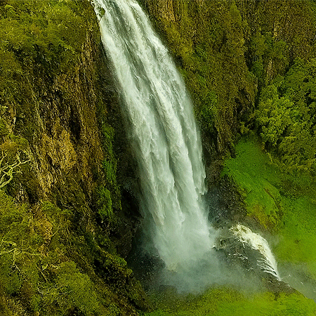 Peaceful Waterfall Scene In Aberdare National Park Trail: