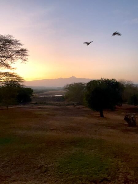 Serene sunrise over Mount Kenya view from Nanyuki:one of therare moments