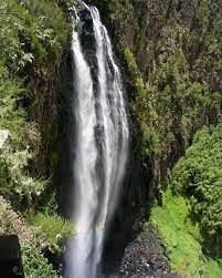 Peaceful Waterfall Scene In Aberdare National Park Trail:
