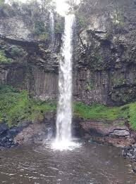 Peaceful Waterfall Scene In Aberdare National Park Trail: