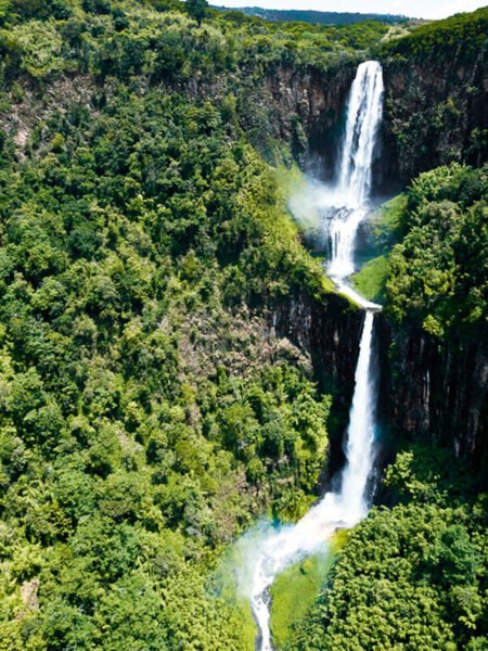Peaceful Waterfall Scene In Aberdare National Park Trail: