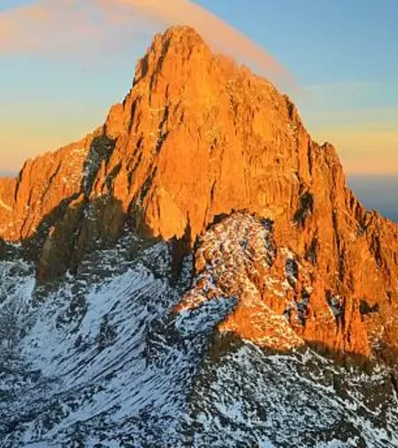 Serene sunrise over Mount Kenya view from Nanyuki:aeshetic view